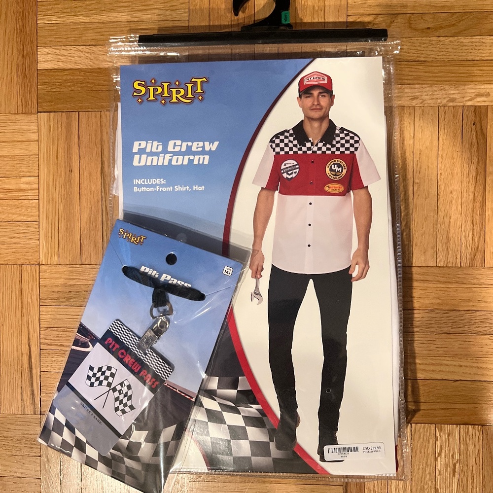 Pit Crew Uniform (Costume) with Pit Crew Pass
